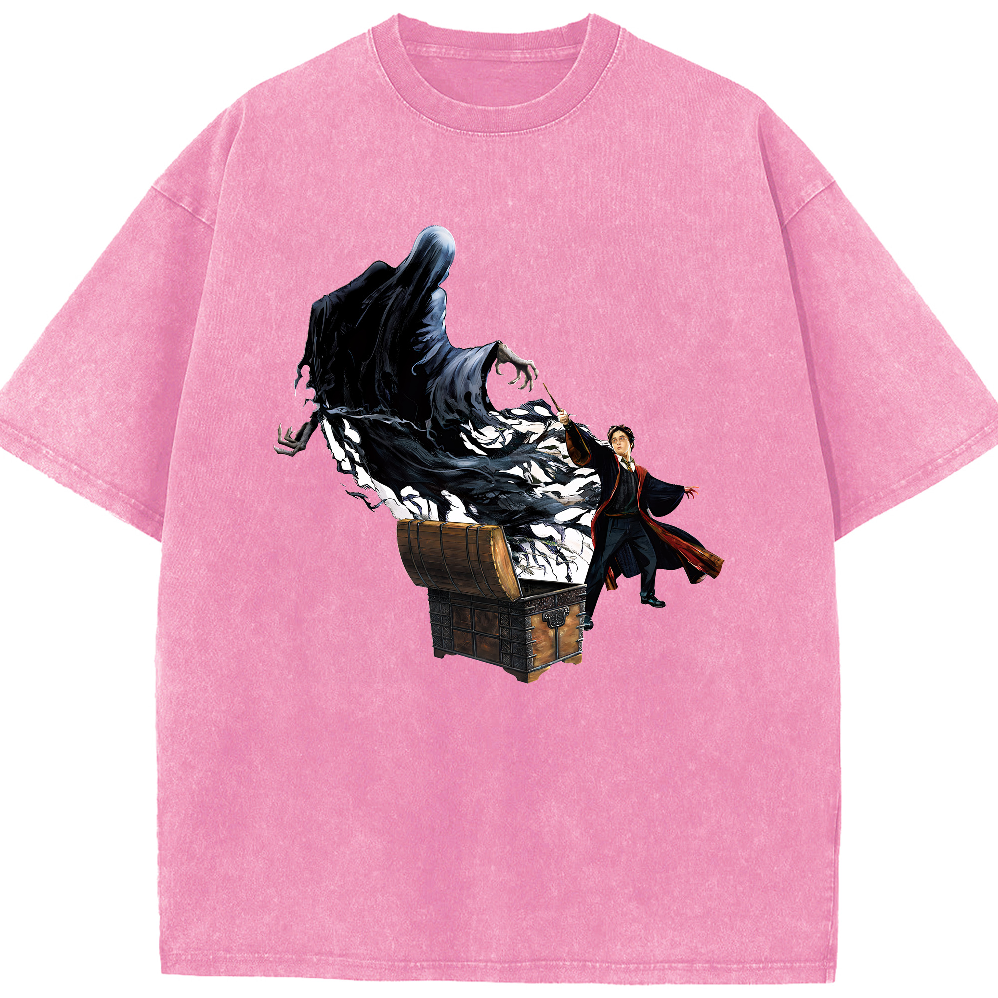 （画像用） Harry Potter ハリー・ポッターシリーズ 綿100% ヴィンテージ風 半袖Tシャツ（フロントプリント）